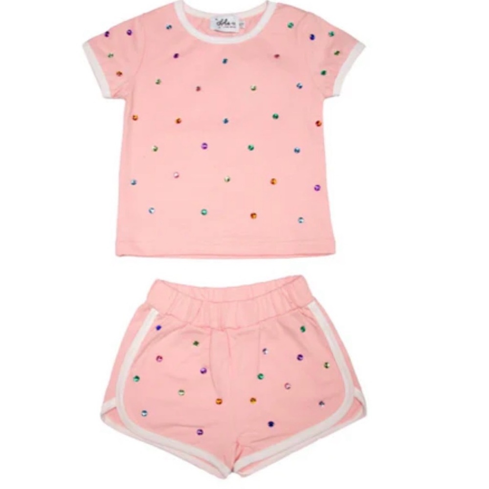 Lola and the Boys pink gem set
